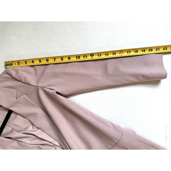 All Saints Pink Aleida Lightweight Tri Blazer Open Front Jacket Women’s Size 2 - Picture 12 of 13